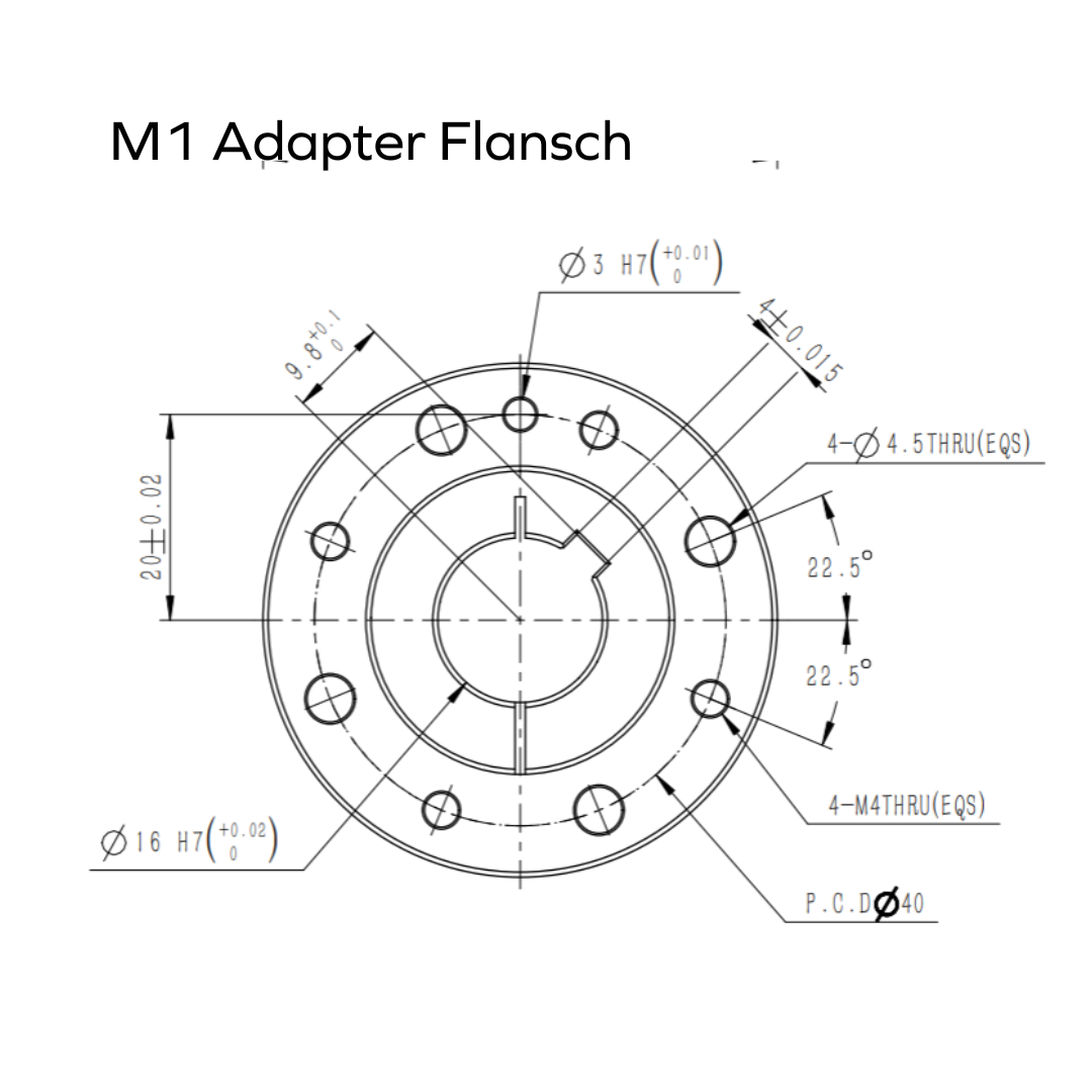 Dobot M1 Adapterflansch auf ISO